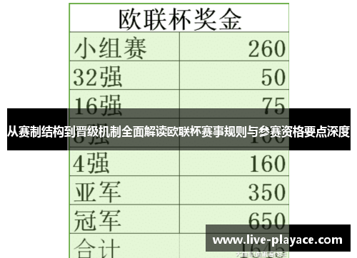 从赛制结构到晋级机制全面解读欧联杯赛事规则与参赛资格要点深度 从赛制结构到晋级机制全面解读欧联杯赛事规则与参赛资格要点深度